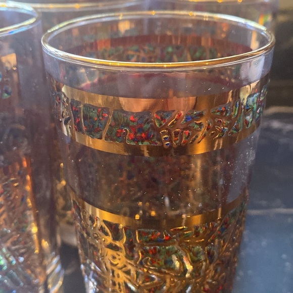 8 Vintage Dominion Glass Company  Gold Rimmed Glass Tumblers. Made in Canada - Picture 15 of 17